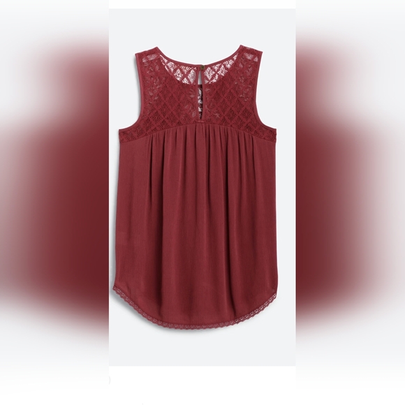 mason & belle Tops - Red Embellished Sleeveless Tank Top